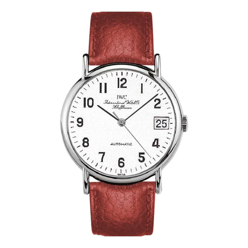 IWC Portofino Automatic Stainless Steel / White - Railroad / Strap