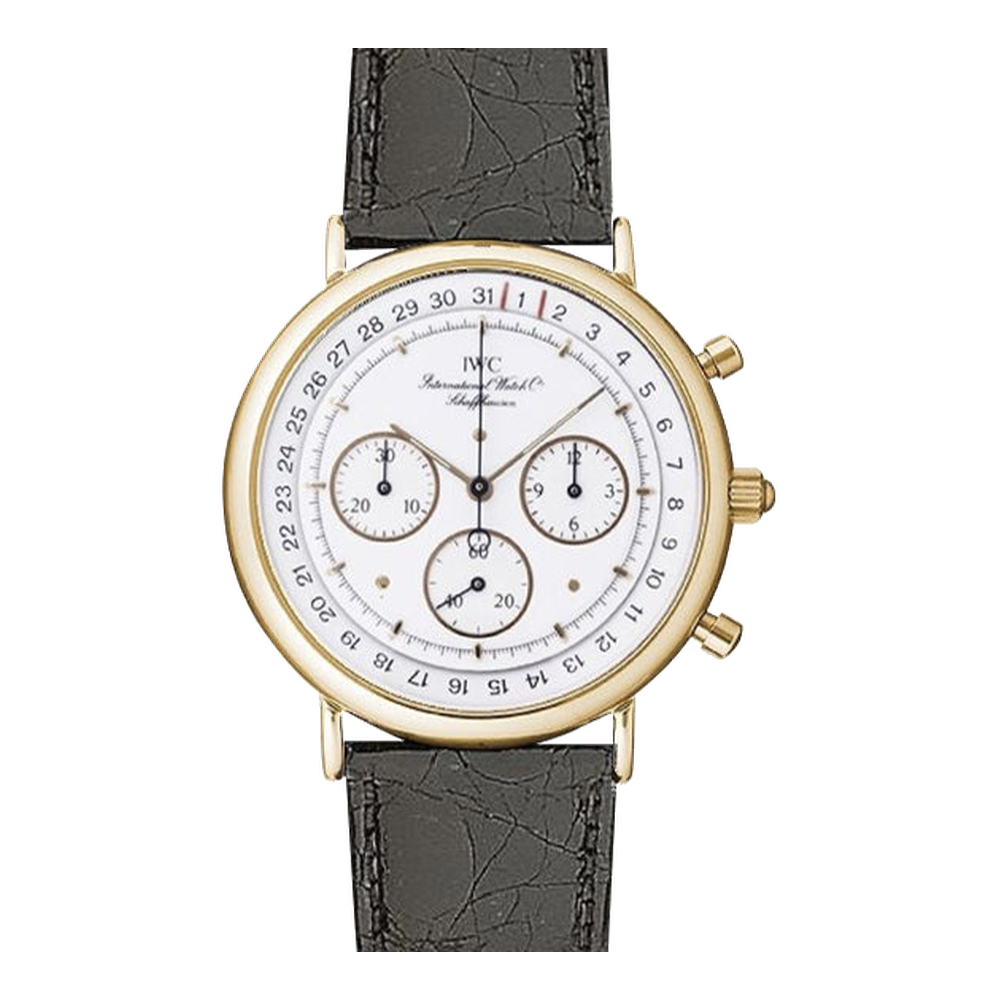 IWC Portofino Chronograph MecaQuartz Yellow Gold / White / Alligator