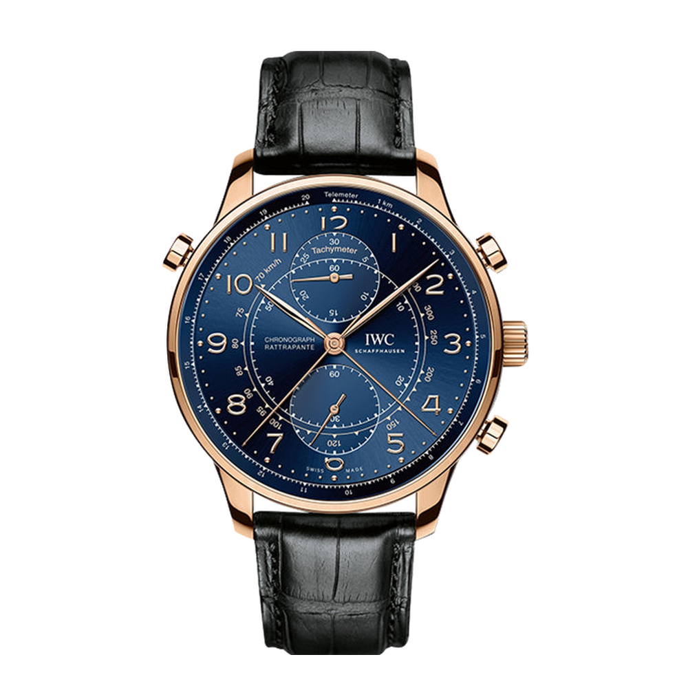 IWC Portuguese Chrono-Rattrapante Red Gold / Blue / Boutique Milano