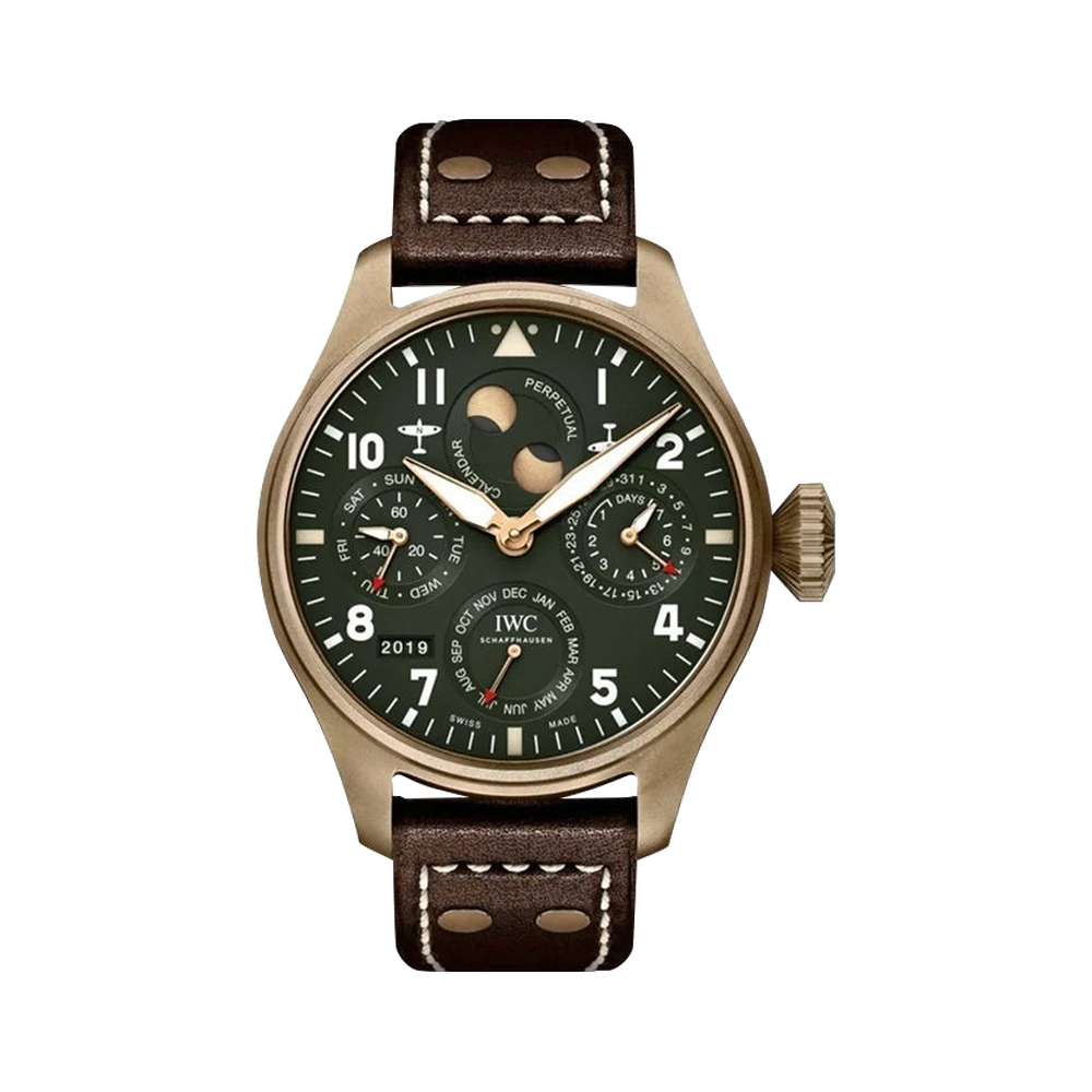 IWC Big Pilot's Watch Perpetual Calendar Spitfire Bronze / Green