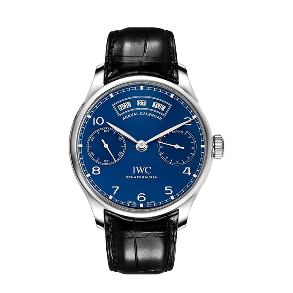 IWC Portugieser Annual Calendar Stainless Steel / Blue