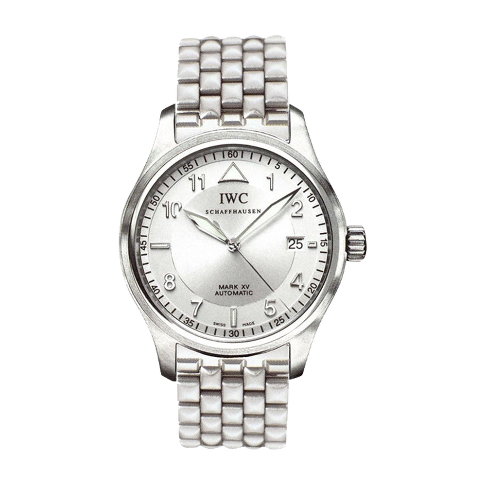 IWC Pilot's Watch Mark XV Spitfire Stainless Steel / Silver / Strap