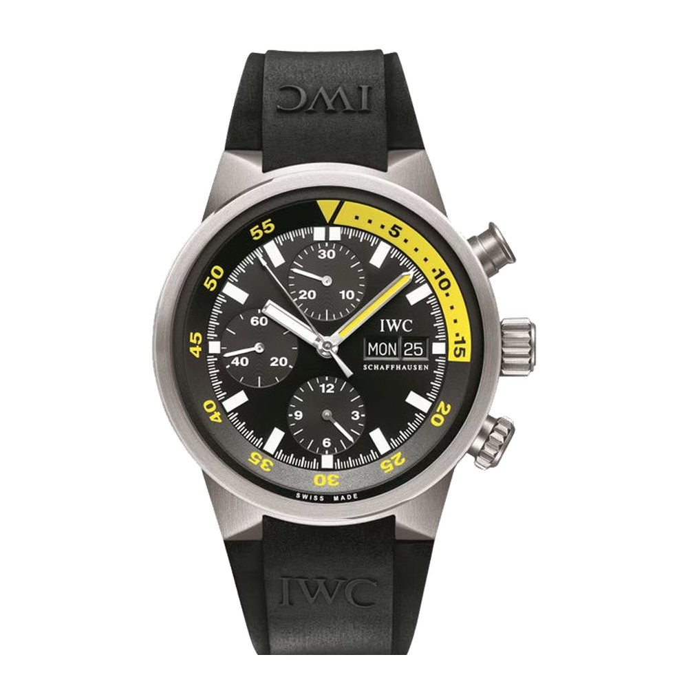 IWC Aquatimer Chrono-Automatic Black Dial Straps