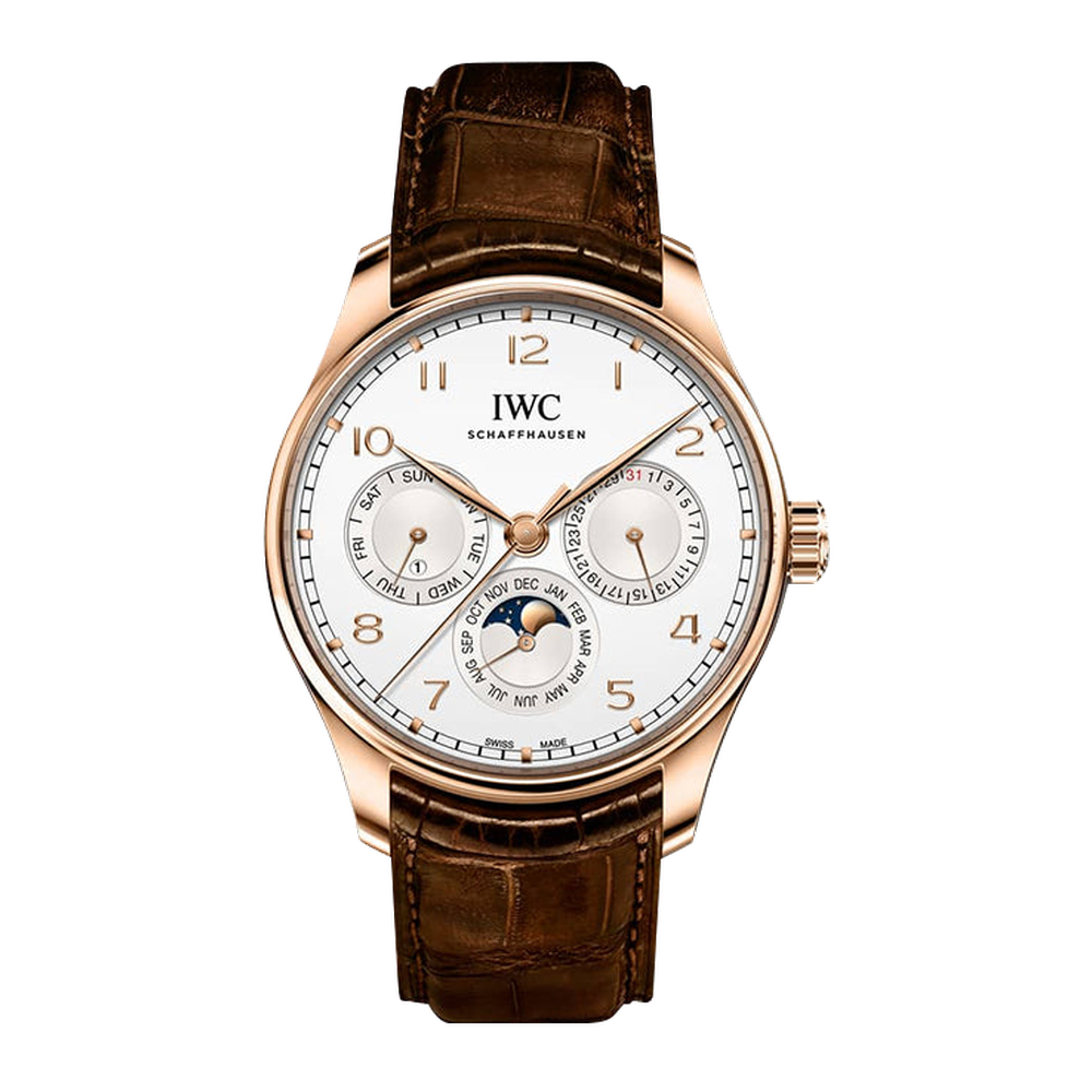 IWC Portugieser Perpetual Calendar 42 Red Gold / Silver / Alligator
