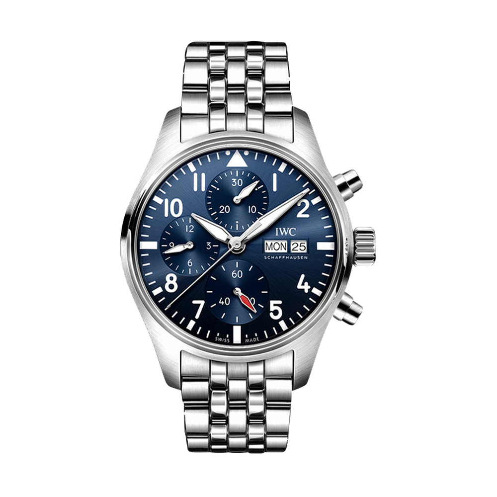 IWC Pilot's Watch Chronograph 41 Stainless Steel / Blue / Bracelet