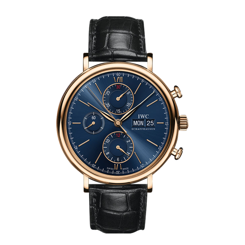 IWC Portofino Chronograph Red Gold / Blue