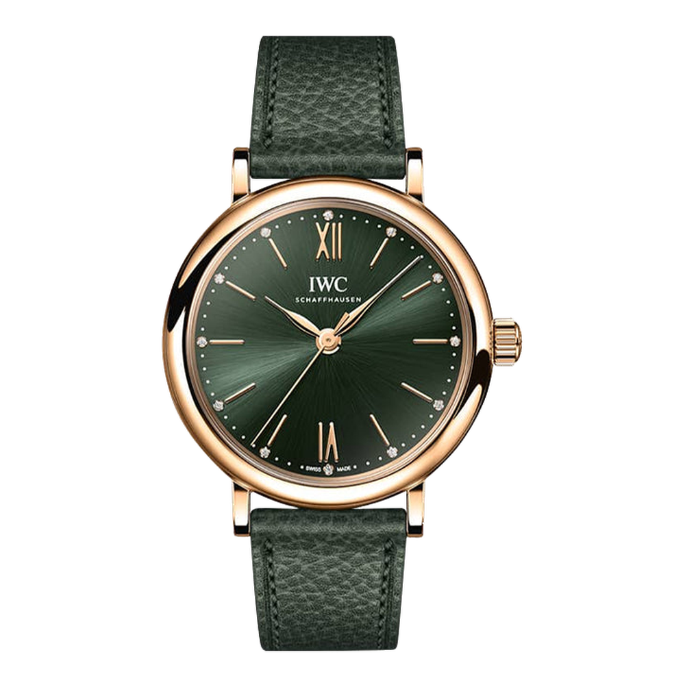 IWC Portofino 34 Red Gold / Green