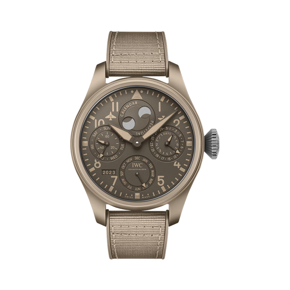 IWC Big Pilot's Watch Perpetual Calendar Top Gun “Mojave Desert” Brown Dial Straps