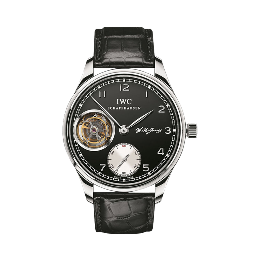 IWC Portugieser Tourbillon Hand-Wound F.A. Jones Platinum / Black