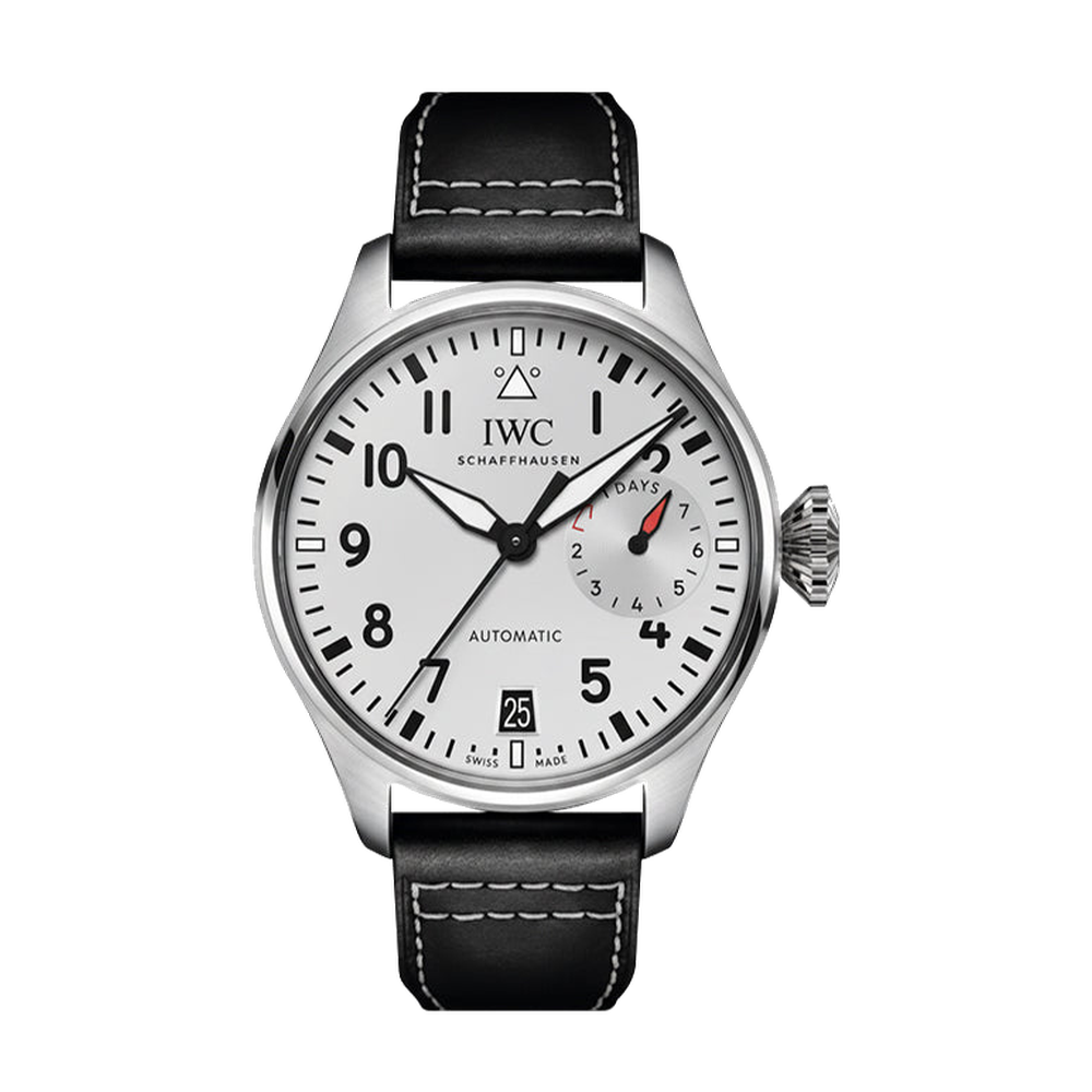 IWC Big Pilot's Watch Stainless Steel / Silver / Las Vegas Grey Dial Straps
