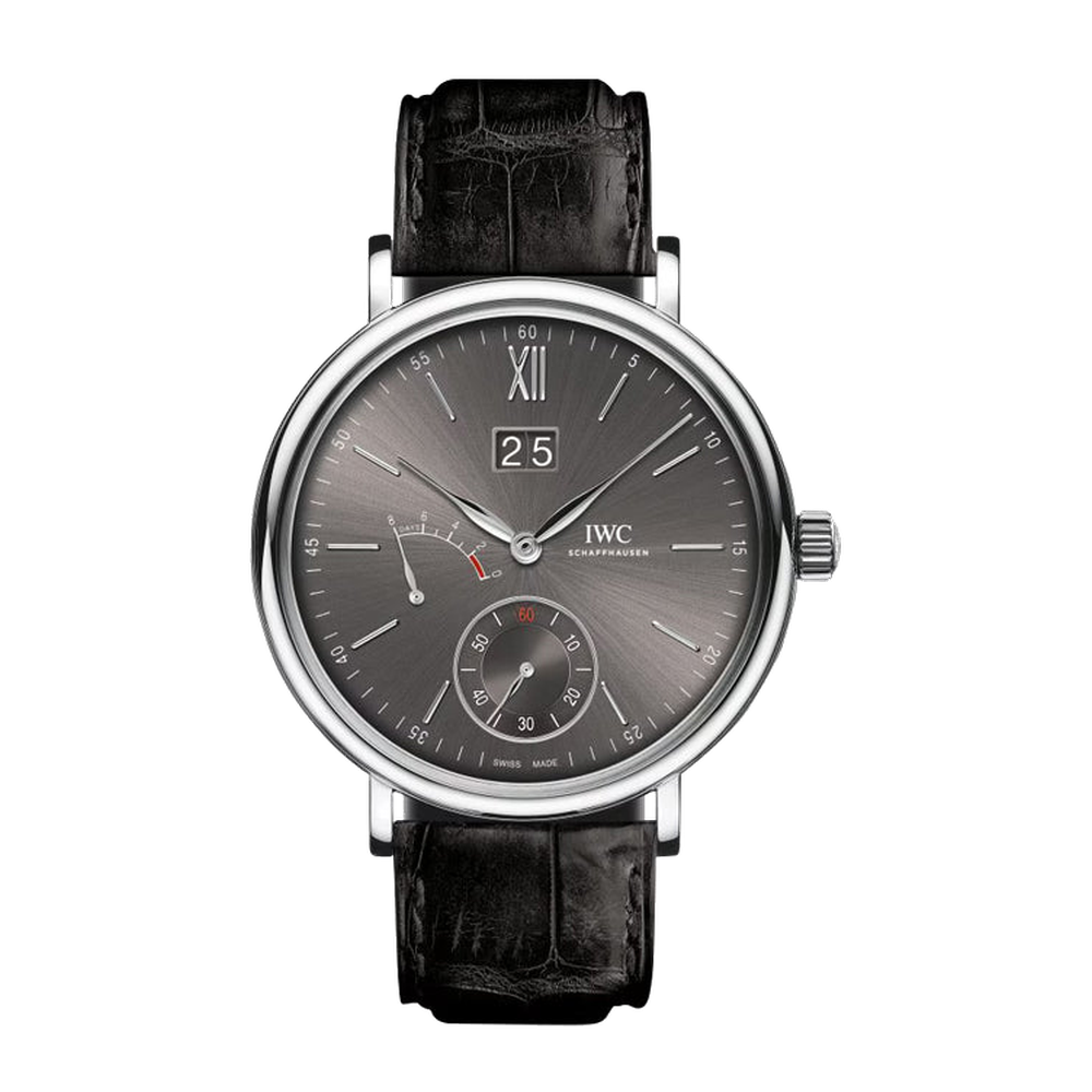 IWC Portofino Hand-Wound Big Date Grey Dial Straps