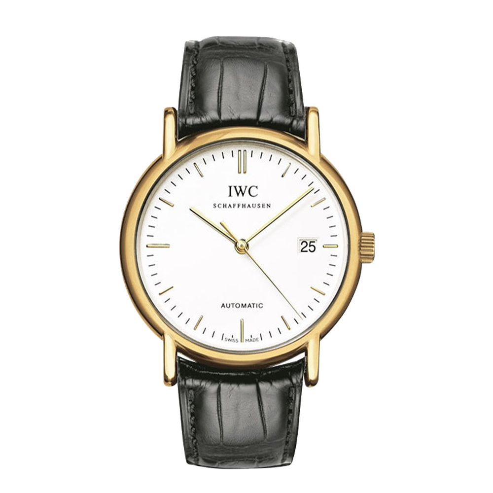 IWC Portofino Automatic / Yellow Gold / White / Strap
