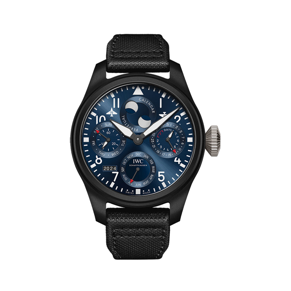 IWC Big Pilot's Watch Perpetual Calendar Blue/Navy Dial Straps