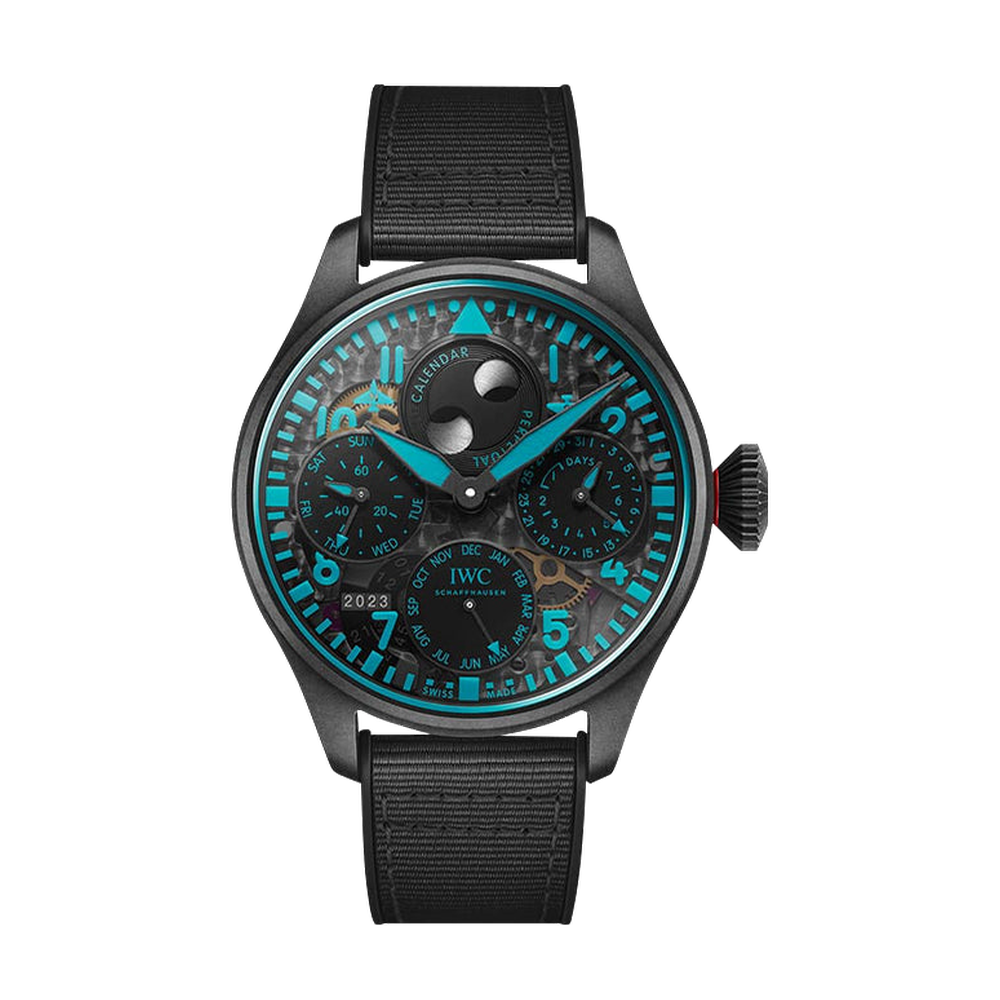 IWC Big Pilot's Watch Perpetual Calendar Toto Wolff x Mercedes-AMG Petronas Formula One Team Skeletonised/Openwork Dial Straps