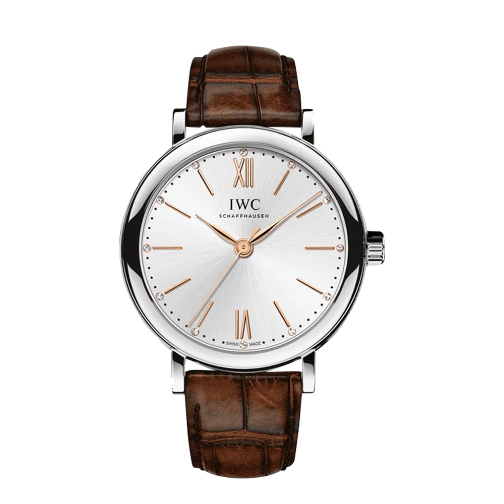 IWC Portofino 34 Stainless Steel / Silver / Santoni