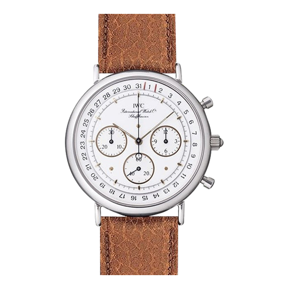 IWC Portofino Chronograph MecaQuartz Stainless Steel / White / Calf White Dial Straps