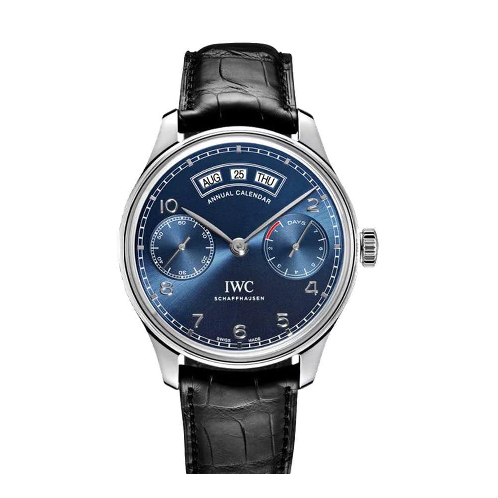 IWC Portugieser Annual Calendar Blue/Navy Dial Straps