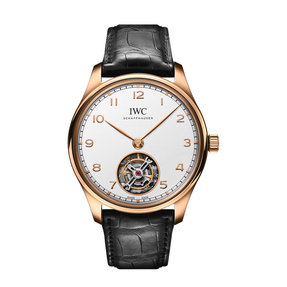 IWC Portugieser Handwound Tourbillon White Dial Straps