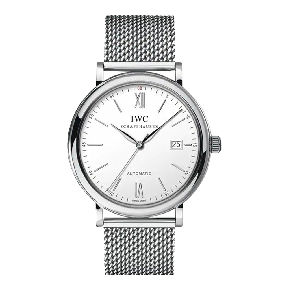 IWC Portofino Automatic Stainless Steel / Silver / Short Milanese
