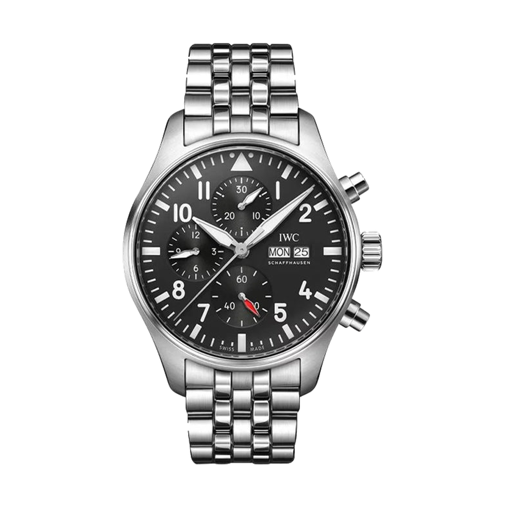 IWC Pilot's Watch Chronograph Stainless Steel / Black