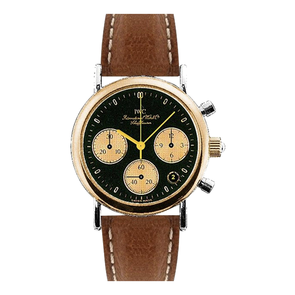 IWC Portofino Lady Chronograph MecaQuartz Stainless Steel / Rose Gold / Black / Calf Black Dial Straps