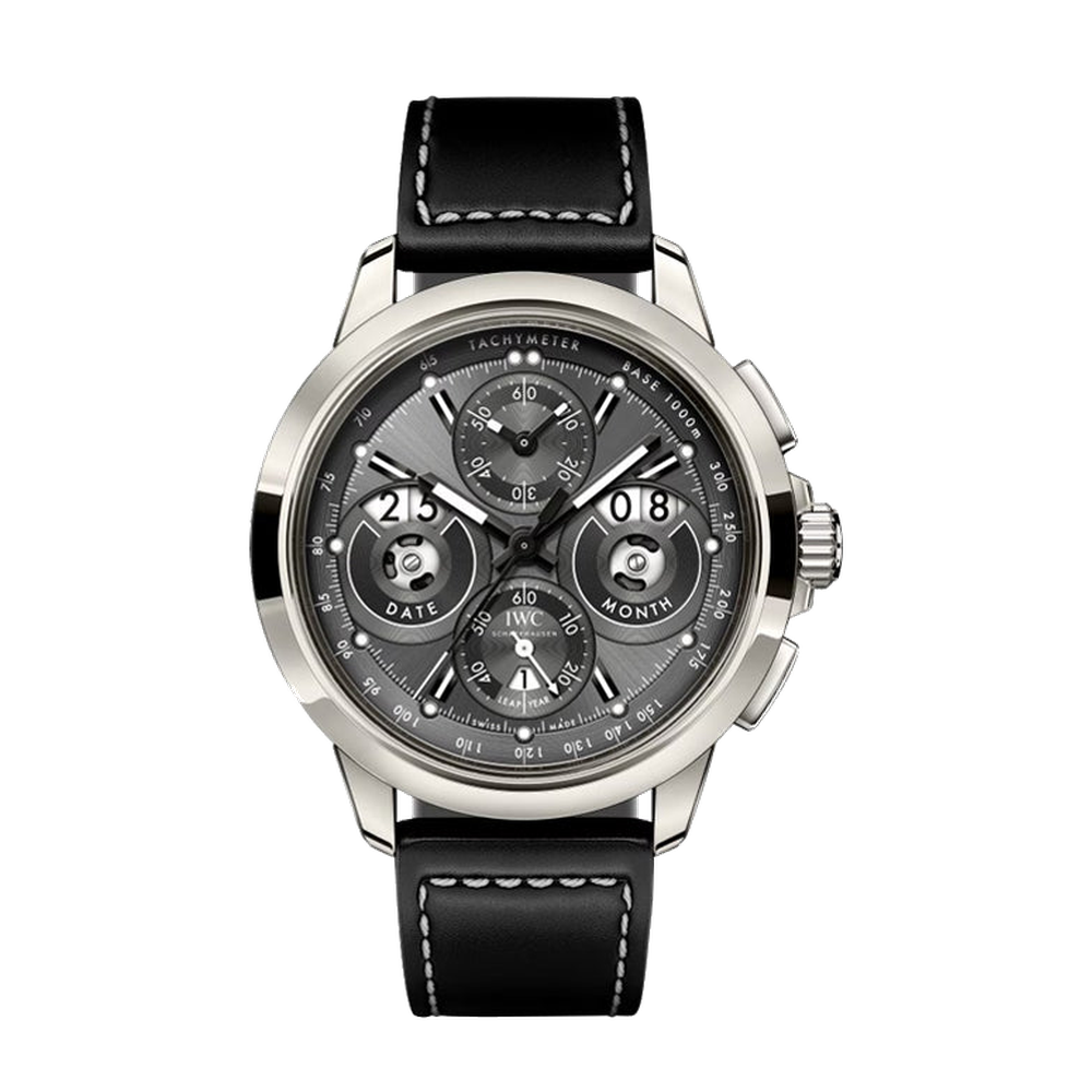 IWC Ingenieur Perpetual Calendar Digital Date-Month Black Dial Straps