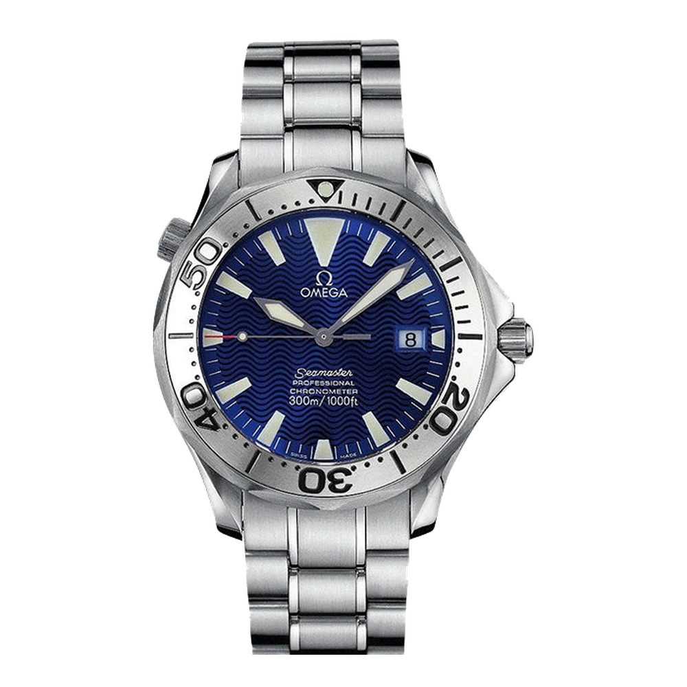 Omega Diver 300M Automatic 41 Stainless Steel / Electric Blue / Bracelet Blue/Navy Dial Straps