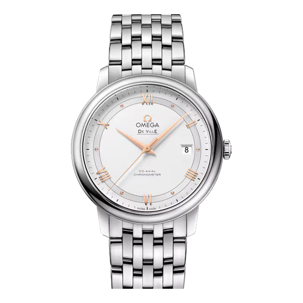 Omega De ville Prestige White Dial Straps