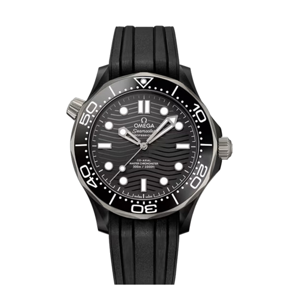 Omega Diver 300M Co-Axial Master Chronometer 43.5mm Black Dial Straps