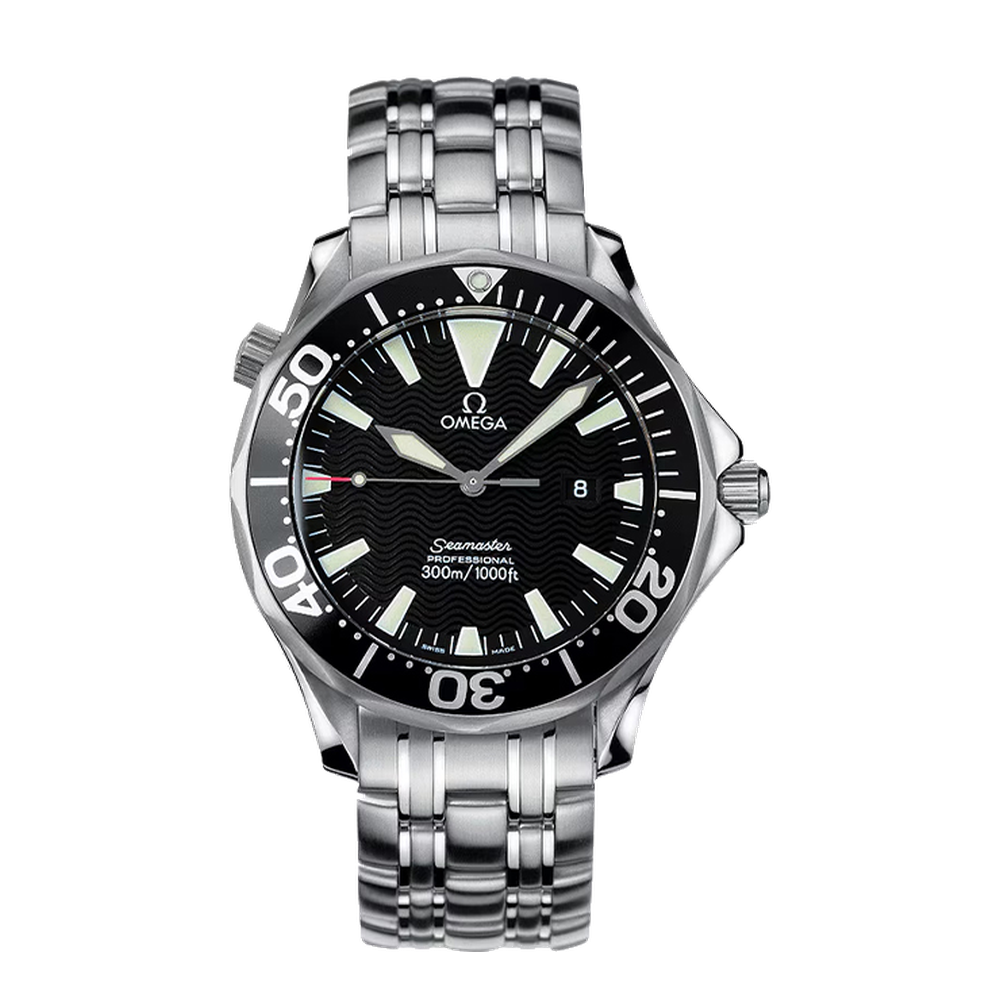 Omega Quartz 41mm Black Dial Straps