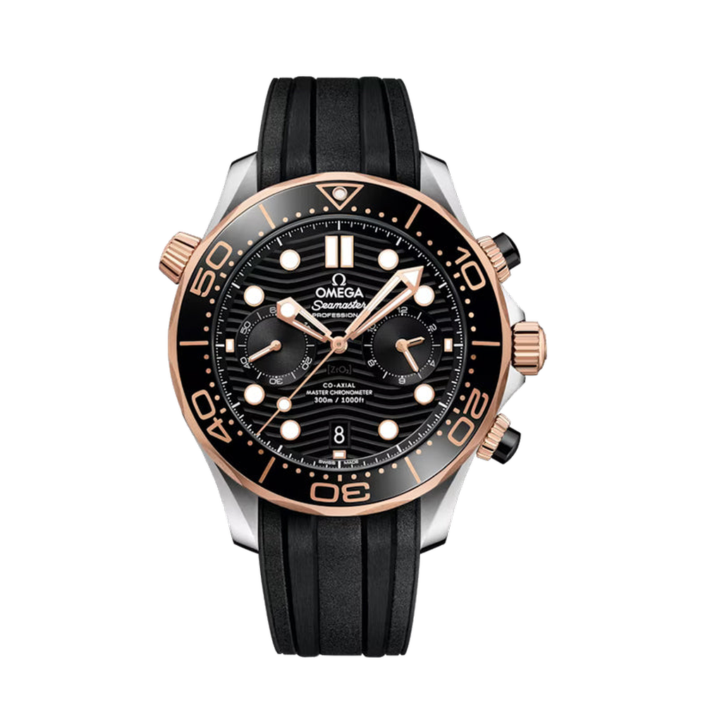 Omega Seamaster Diver 300M Black Dial Straps