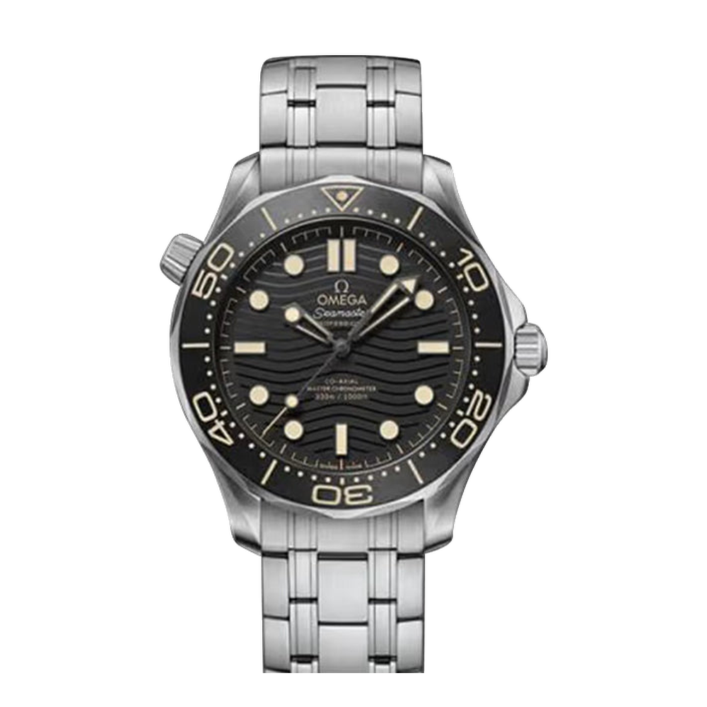 Omega Diver 300M Master Co-Axial 42 Swiss Armed Forces Black Dial Straps
