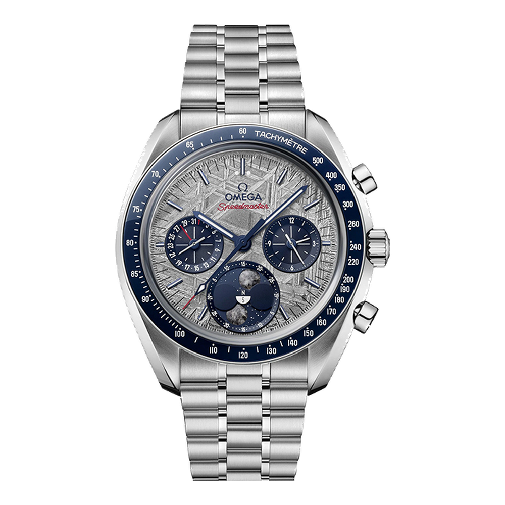 Omega Moonphase Meteorite Blue