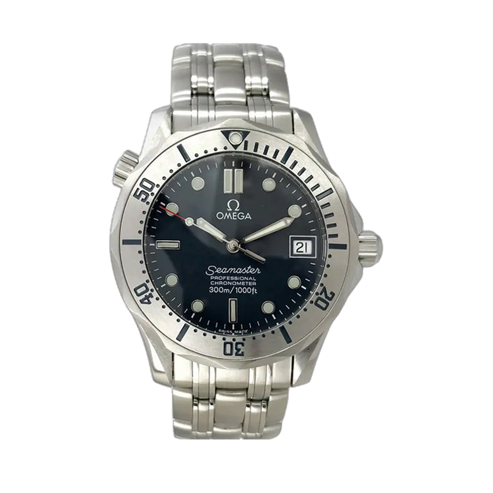 Omega Diver 300M Automatic 36.25 Stainless Steel / Black / Bracelet / Japan Black Dial Straps