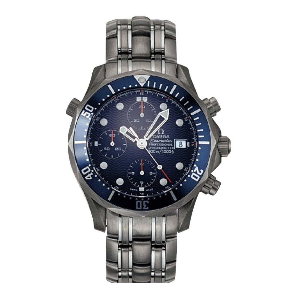Omega Diver 300M Automatic 41.5 Chronograph Titanium / Blue / Bracelet