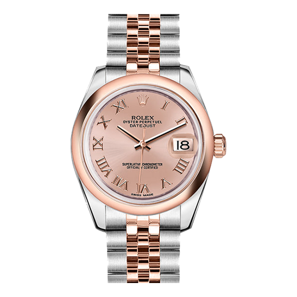 Rolex Datejust 31 Rolesor Everose Domed / Jubilee / Pink Roman