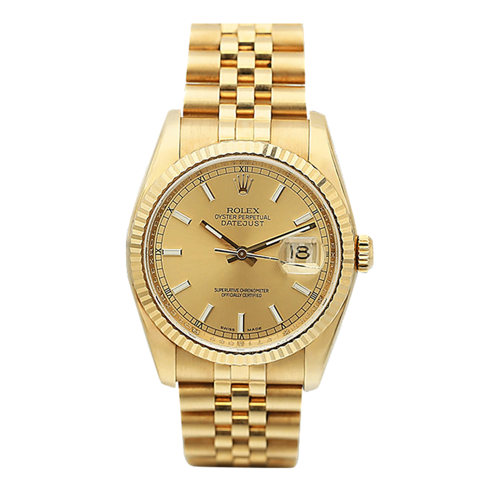 Rolex Datejust 36 Yellow Gold Fluted / Jubilee / Champagne