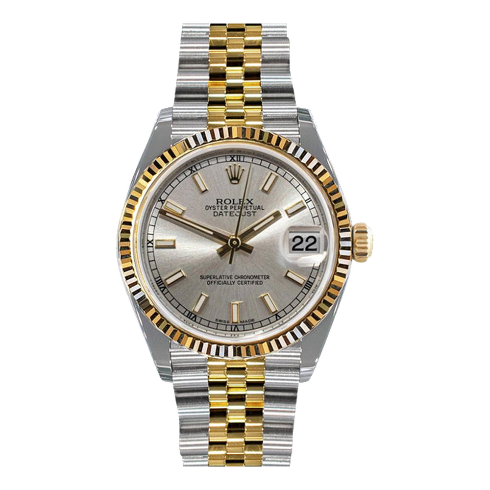 Rolex Datejust 31 Rolesor Yellow Fluted / Jubilee / Silver