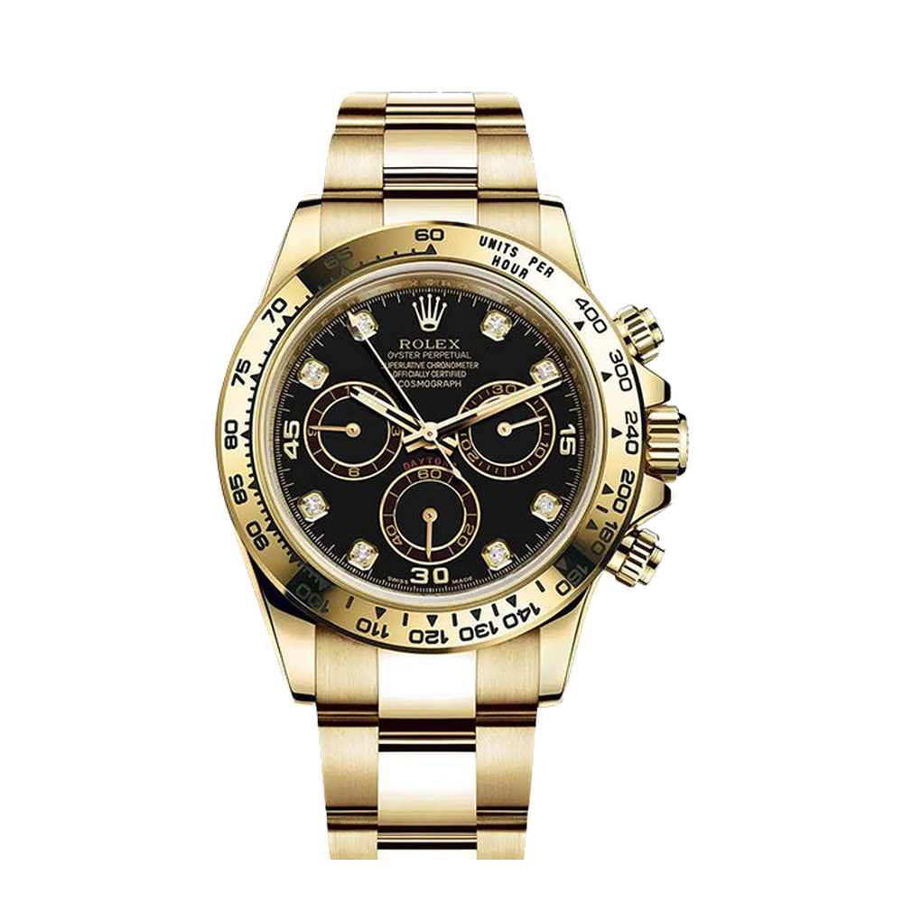 Rolex Cosmograph Daytona Yellow Gold / Black Diamond