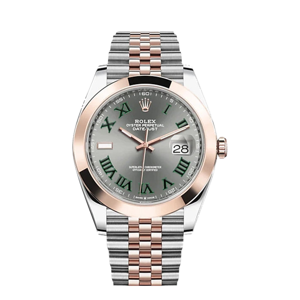 Rolex Datejust 41 Rolesor Everose Smooth / Jubilee / Slate - Roman