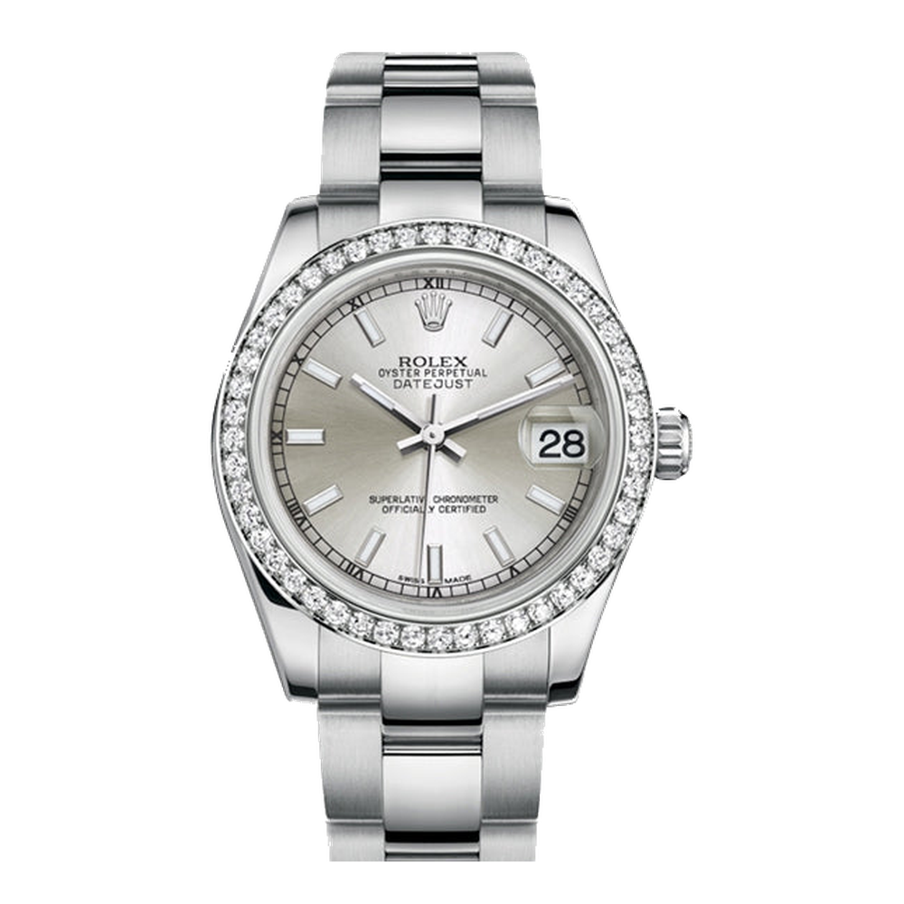 Rolex Datejust 31 Stainless Steel Diamond / Oyster / Silver