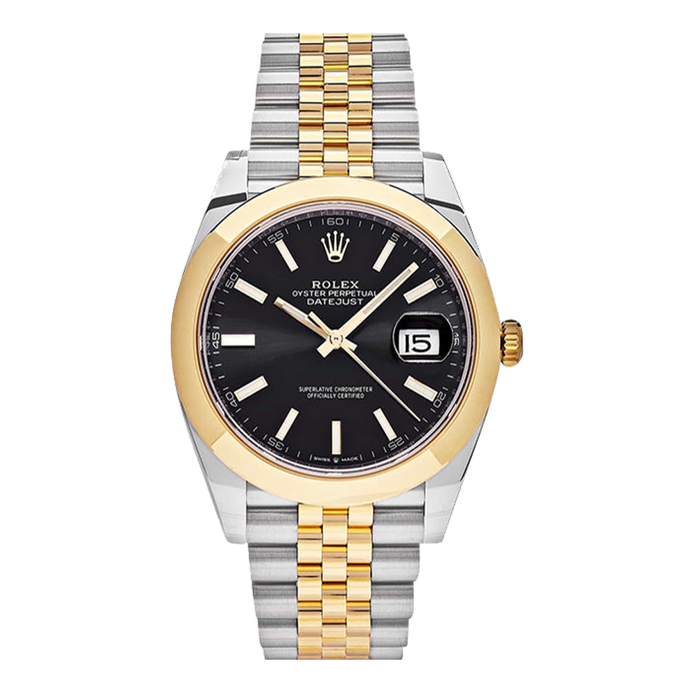 Rolex Datejust 41 Rolesor Yellow Smooth / Oyster / Black