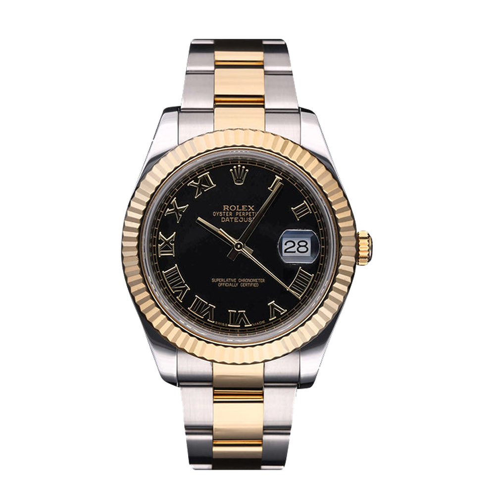 Rolex Datejust II Rolesor Black Roman