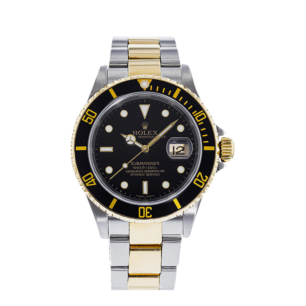 Rolex Submariner Date 16613 Onyx Black Dial Straps