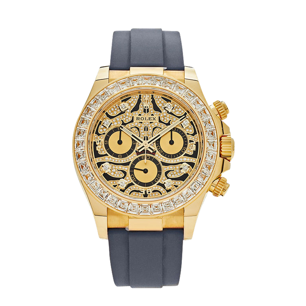 Rolex Cosmograph Daytona Yellow Gold / Diamond / Eye of the Tiger / Oysterflex