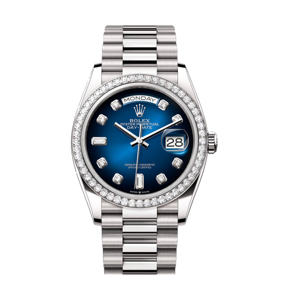 Rolex Day-Date 36 Blue/Navy Dial Straps