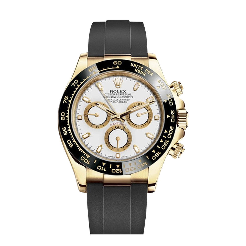 Rolex Cosmograph Daytona Yellow Gold / Cerachrom / White / Oysterflex