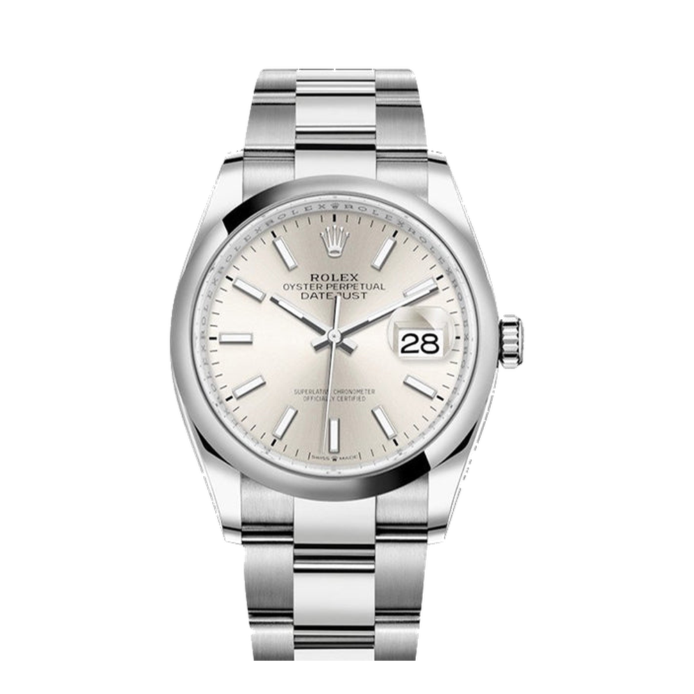 Rolex Datejust 36 Stainless Steel / Domed / Silver / Oyster