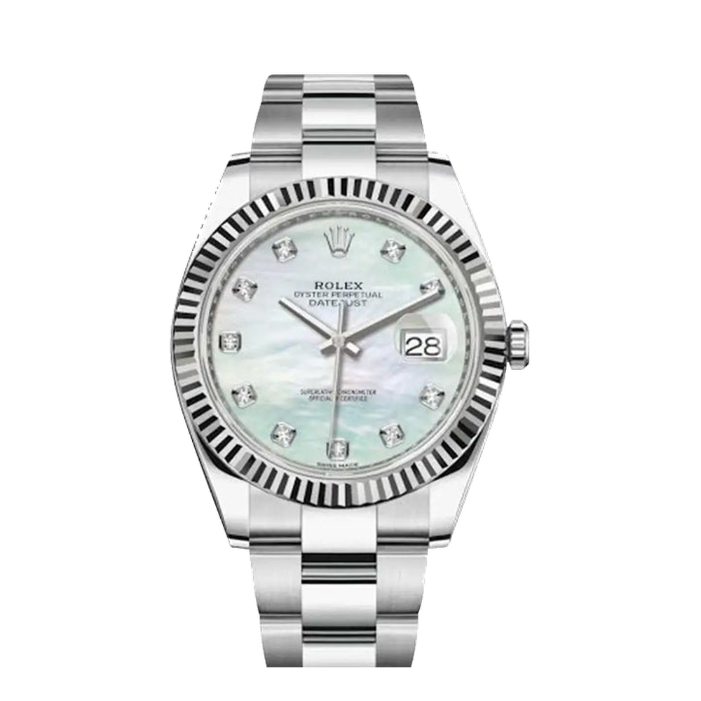 Rolex Datejust 41 Stainless Steel Fluted / Oyster / MOP Diamond