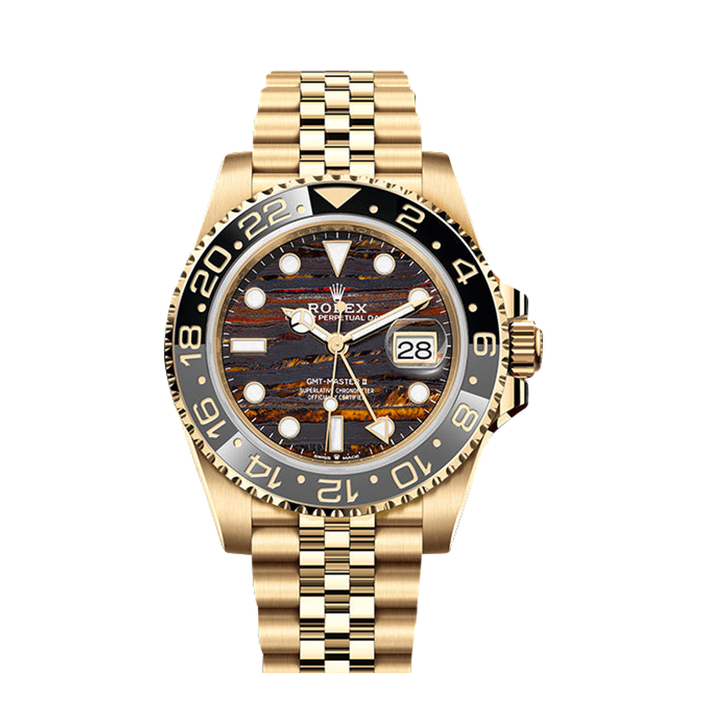 Rolex GMT-Master II Yellow Gold / GRNR / Tiger Iron / Jubilee Multi Dial Straps